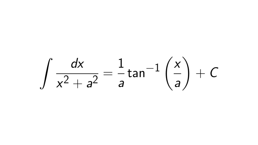 Integral of 1/(x^2 + a^2) Full Solution Epsilonify